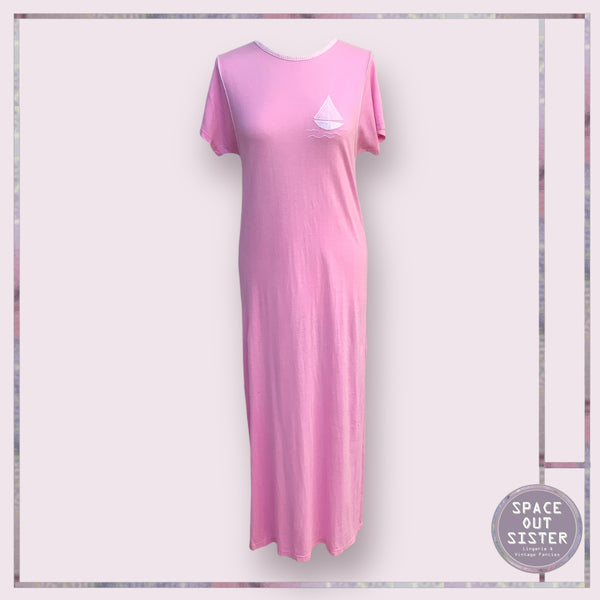 Vintage Circa 1980s Cotton Boat Nightdress