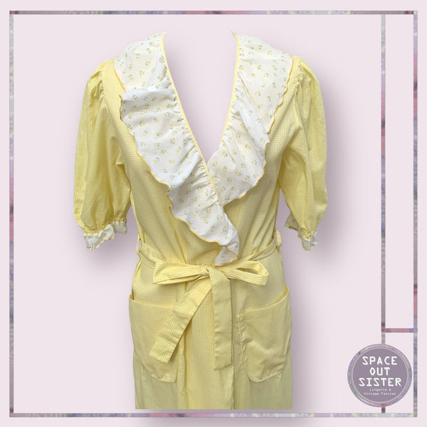 Vintage Lemon Ruffle Robe
