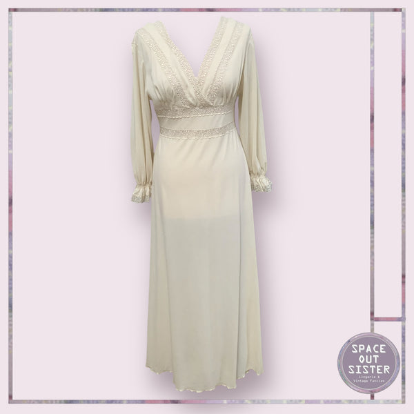 Vintage Circa 1970s Italian Caramel Nightdress