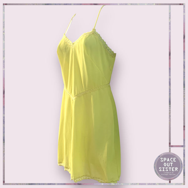 Vintage Circa 1960s Yellow Slip