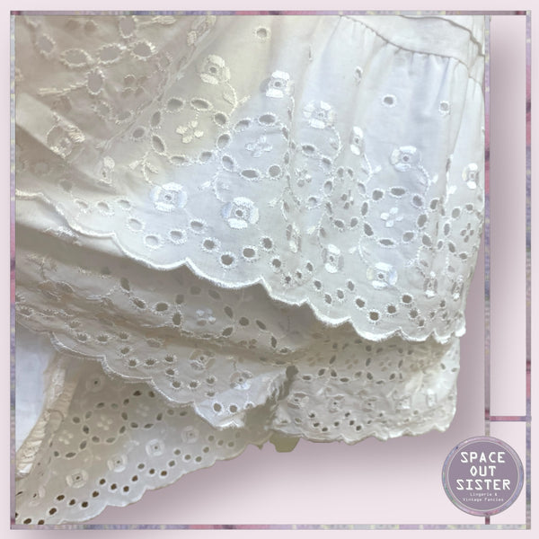 Vintage Tiered Cotton Petticoat