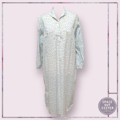 Vintage Blue & Neon Flower Nightdress