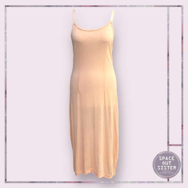 Vintage Tricot Peach Pink Slip