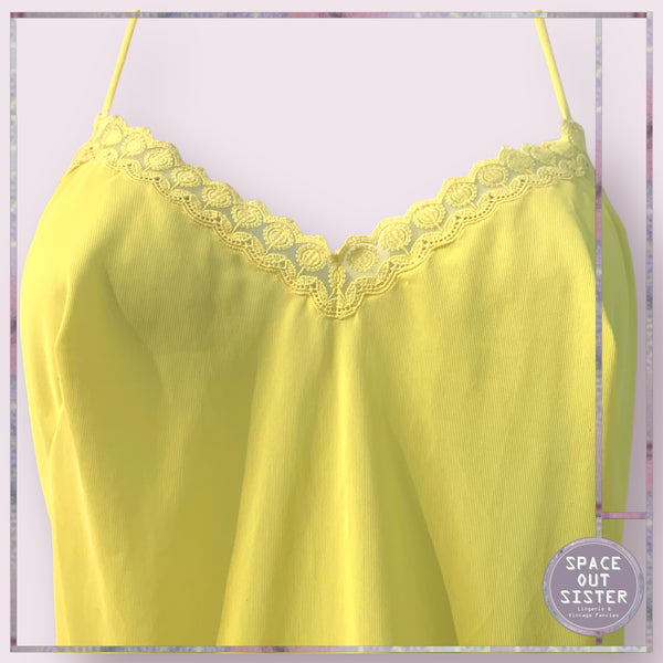Vintage Circa 1960s Yellow Slip