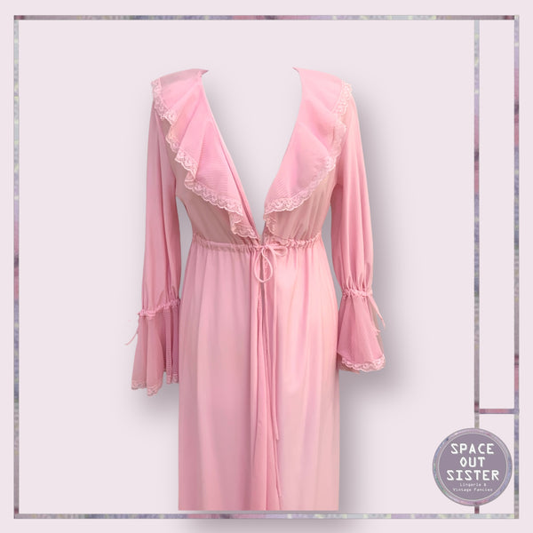 Vintage Pink Frill Robe