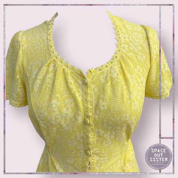 Vintage Hanro Cotton Lemon Nightdress