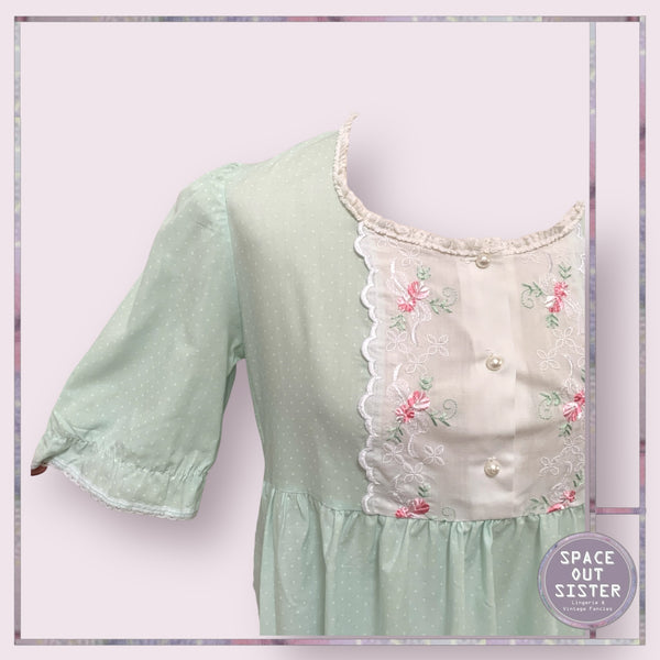 Vintage Pearl Button Mary Nightgown