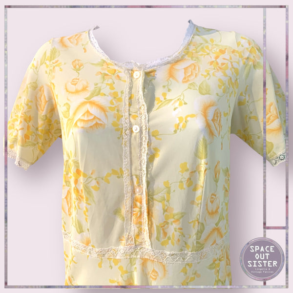 Vintage Lemon Print Nightdress