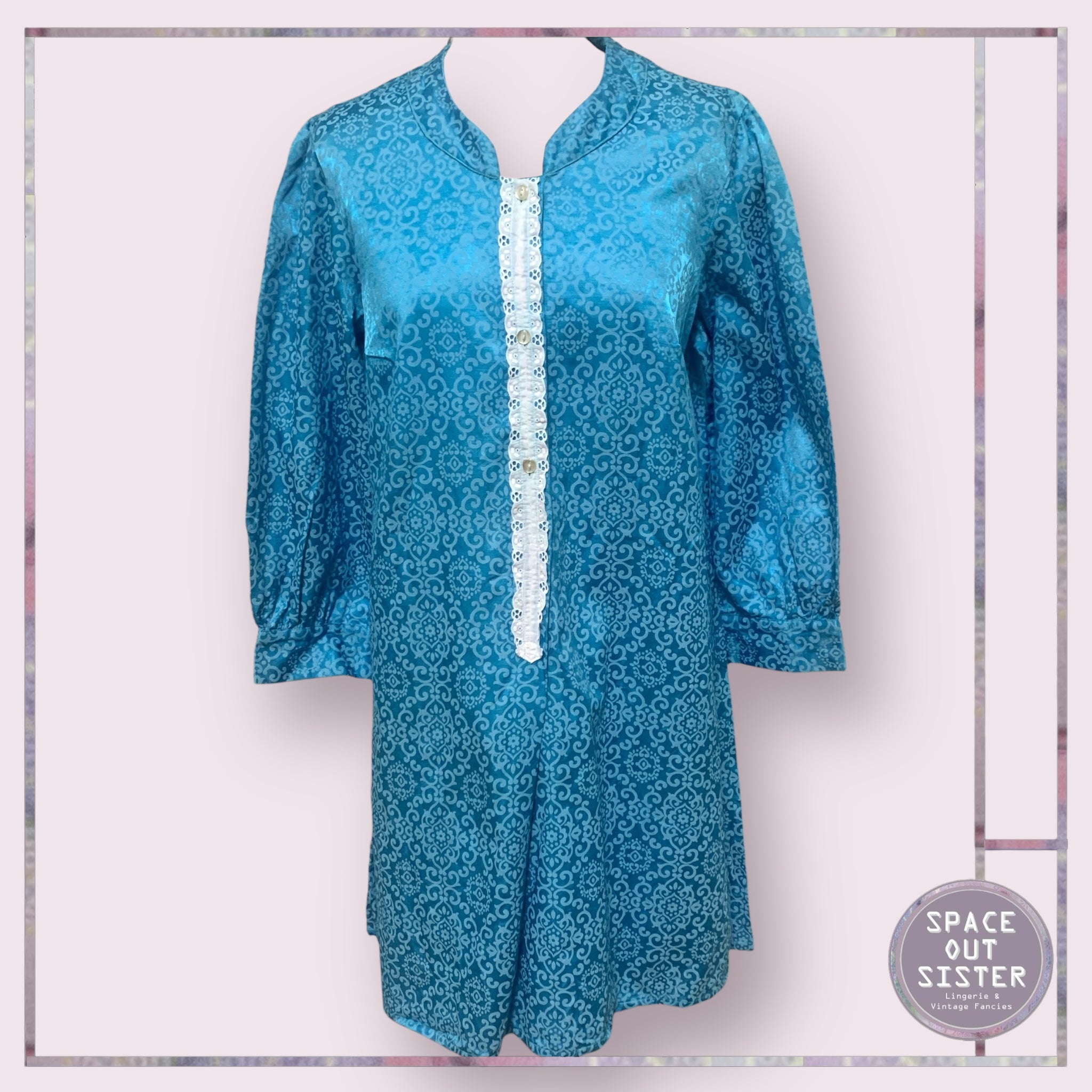 Vintage Cotton Lace Trim Nightdress