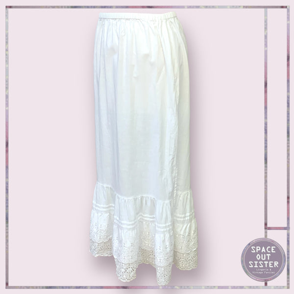 Vintage Tiered Cotton Petticoat