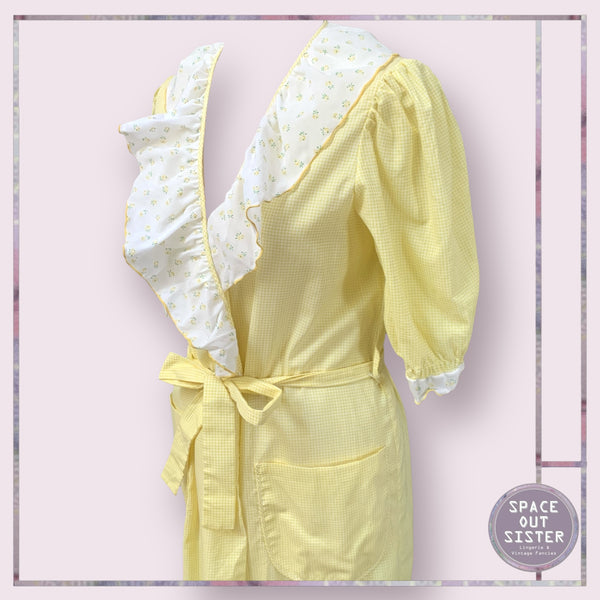 Vintage Lemon Ruffle Robe