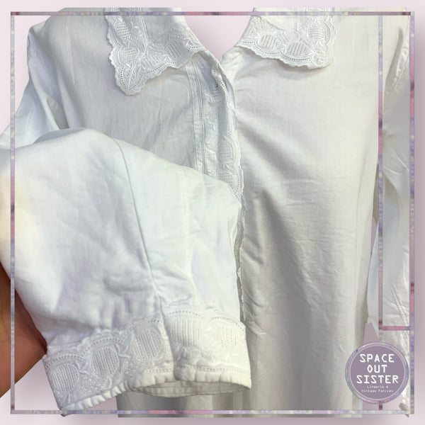 Vintage Cotton Lace Nightshirt