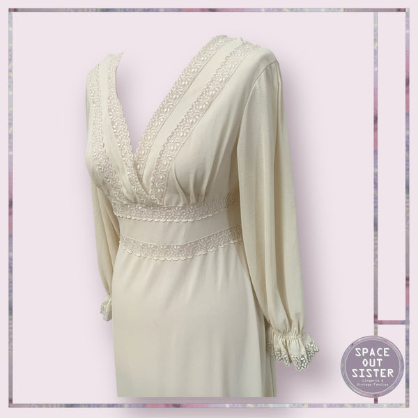 Vintage Circa 1970s Italian Caramel Nightdress