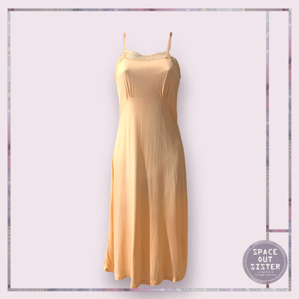 Vintage Crochet Lace Tricot Slip