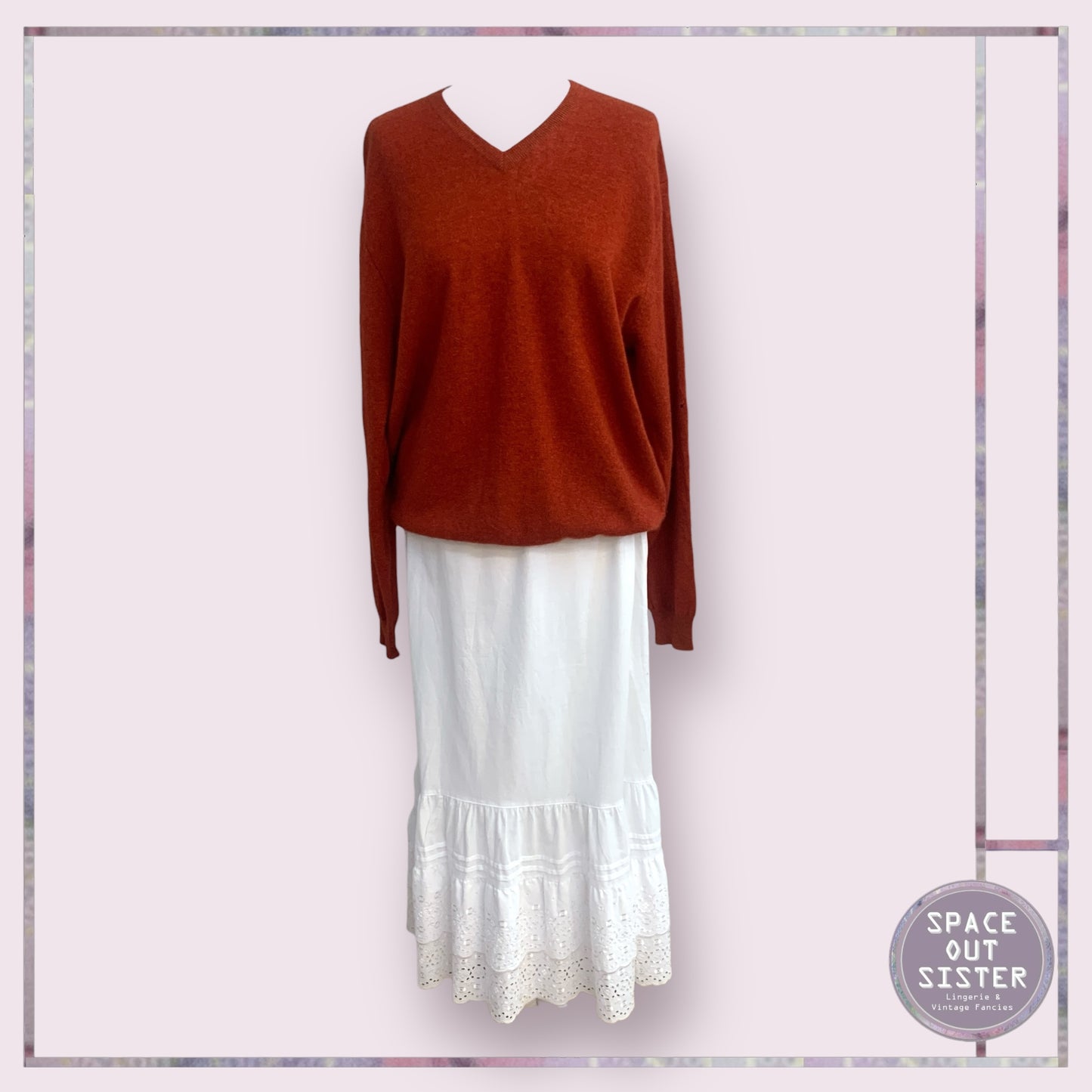 Pre-Loved Burnt Orange Cashmere Jumper BNWT