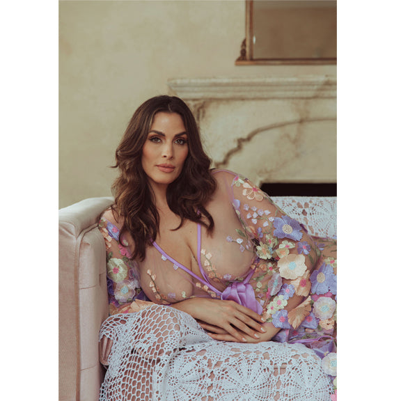 New 3-D Lilac Maxi Robe by Kilo Brava