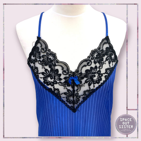 Vintage Two Piece Electric Blue Night Set