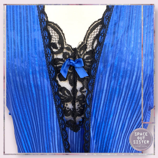 Vintage Two Piece Electric Blue Night Set