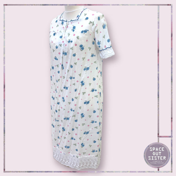 Vintage Cotton Lace Trim Nightdress