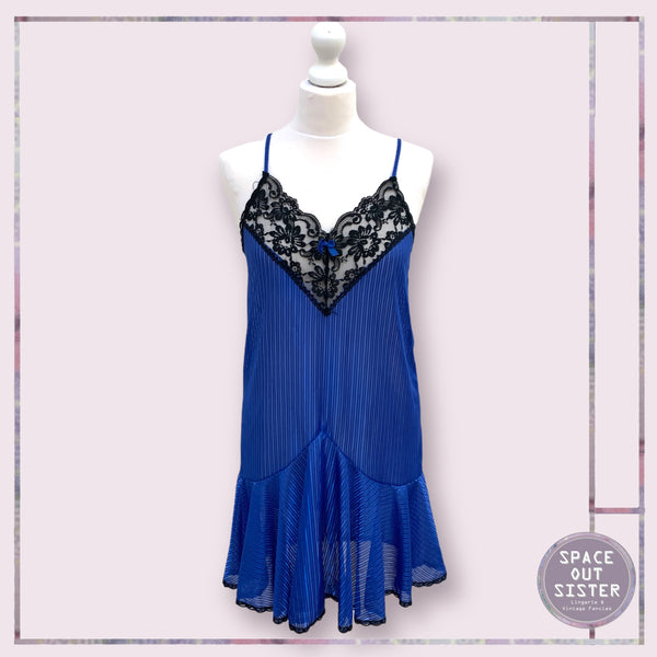 Vintage Two Piece Electric Blue Night Set