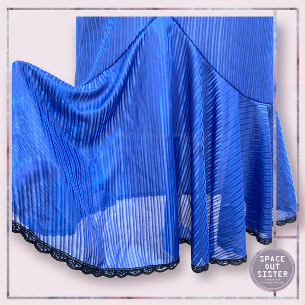 Vintage Two Piece Electric Blue Night Set