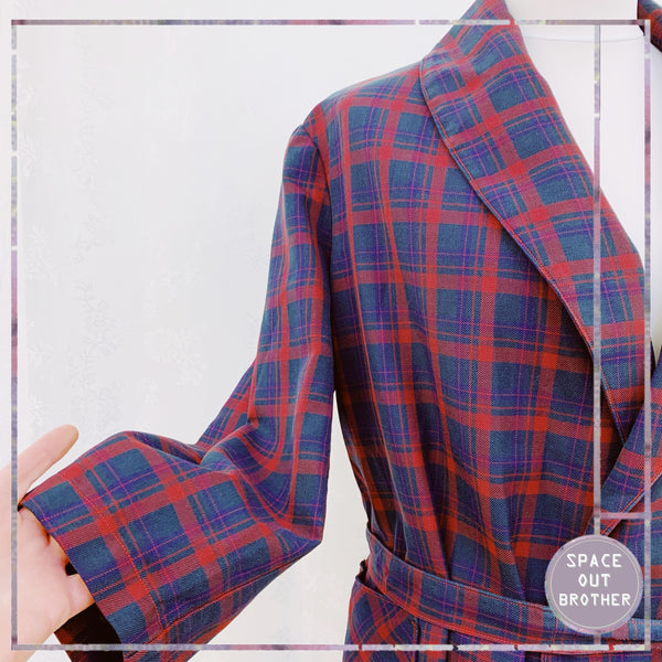 Vintage Plaid Dressing Gown