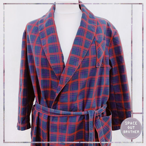 Vintage Plaid Dressing Gown