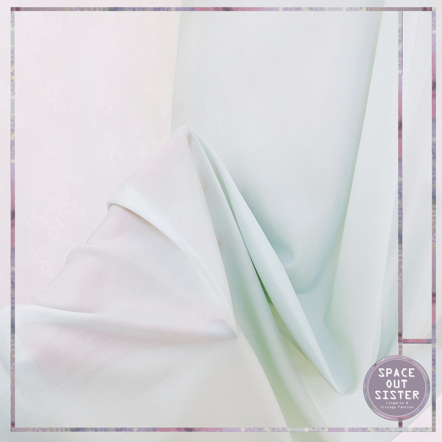 Circa 1970s Seafoam Butterfly Sleeve Nightdress