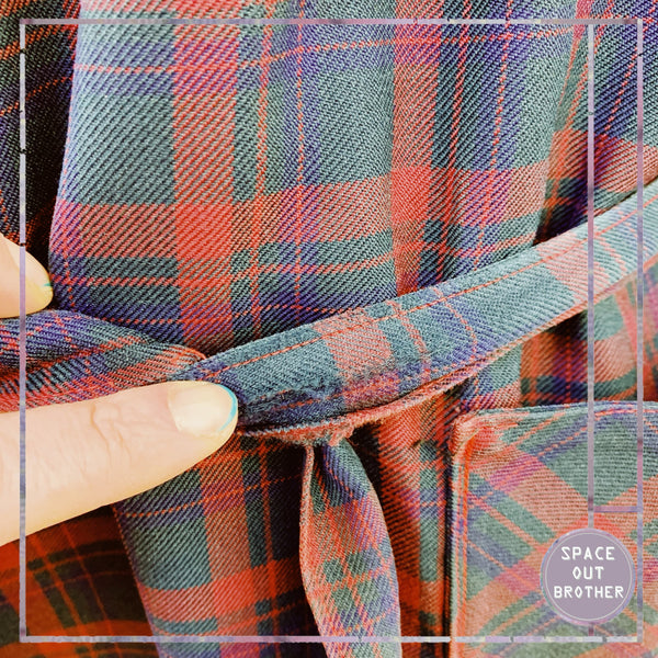 Vintage Plaid Dressing Gown